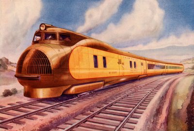Gyorshajtás egy kontinensen. Amerika első dízel-elektromos Expressje új korszakot nyitott a raiban alkotó: Unbekannt