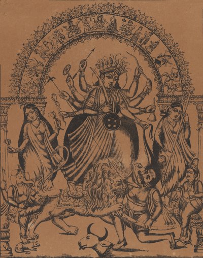 Sri Sri Durga, kb. 1875-80. alkotó: Unbekannt
