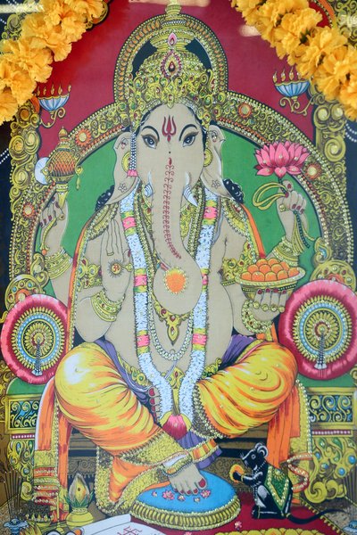 Sri Tindai hadviselés sablon. Ganesh. Kötés. Ho Kai Minha város. Vietnam alkotó: Unbekannt
