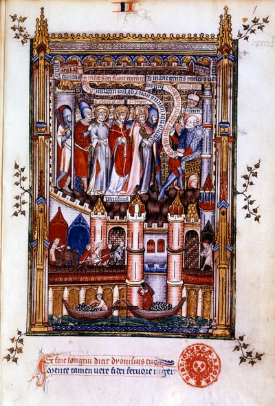 Szent Denis Sisinnius előtt, 1317 alkotó: Unbekannt