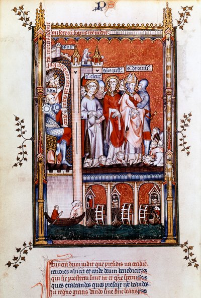 Szent Dénes mártírokat mutat be, 1317 alkotó: Unbekannt