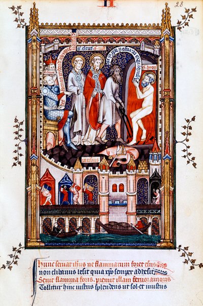St Denist bedobják a kemencébe, 1317 alkotó: Unbekannt