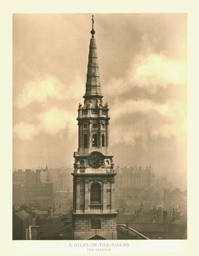 St Giles-in-the-Fields, The Steeple, 19. század közepe-vége. alkotó: Unbekannt