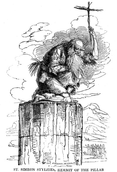 St Simeon Stylites, Oszlopremete, V. század 1825 alkotó: Unbekannt
