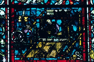 Ólomüveg, Chartres-i katedrális, Chartres, Franciaország alkotó: Unbekannt