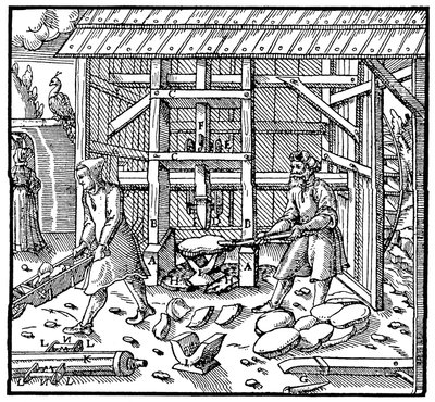 Bélyeg réz kupellációs pogácsák töréséhez további finomításhoz, 1556 alkotó: Unbekannt