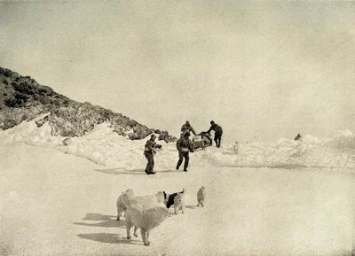Western Party indulása Cape Roydsból, 1908, 1909. alkotó: Unbekannt