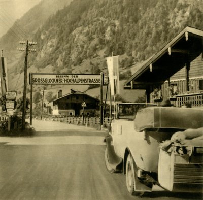 A Grossglockner magas alpesi út kezdete, Fusch an der Großglocknerstraße, Ausztria, 1935. alkotó: Unbekannt