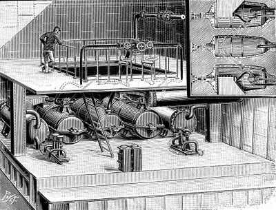 Gőzturbinák a Dover Queen csomaghajóba, 1904 alkotó: Unbekannt