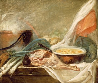 Csendélet tojással és birkacombbal, 178090. alkotó: Unbekannt