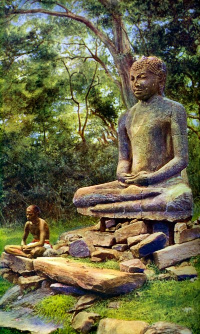 Kő Buddha, Anuradhapura múlt dicsőségének emléke, Ceylon, 1924 alkotó: Unbekannt