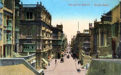 Strada Reale, Valletta Málta, XX. század alkotó: Unbekannt