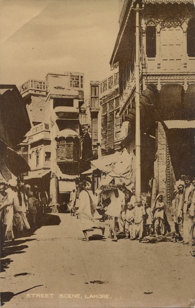 Street Scene, Lahore, . alkotó: Unbekannt