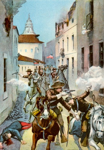 Utcai harc a kubai Santiagóban, spanyol-amerikai háború, 1898 alkotó: Unbekannt