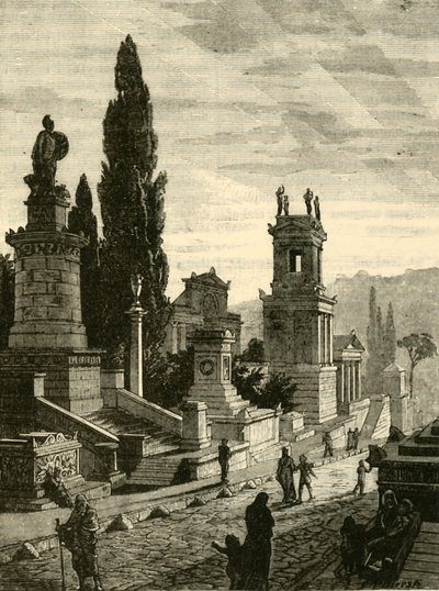 Az athéni sírok utcája, felújítva, 1890. alkotó: Unbekannt