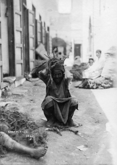 Utcai jelenet, Casablanca, Marokkó, 1920-c1930-as évek alkotó: Unbekannt