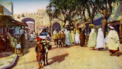 Utcai jelenet, Kairouan, Tunézia, 1924 alkotó: Unbekannt
