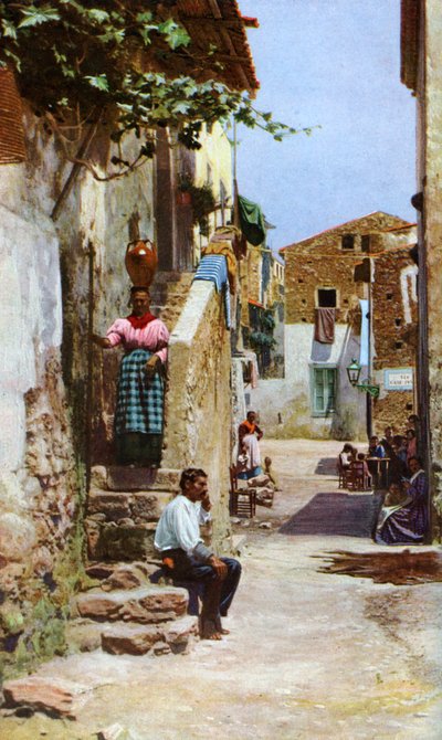 Utcai jelenet, Taormina, Szicília, Olaszország, 1923 alkotó: Unbekannt