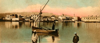 Szuez – Kilátás a tounra magas vizek idején, c1918-c1939. alkotó: Unbekannt