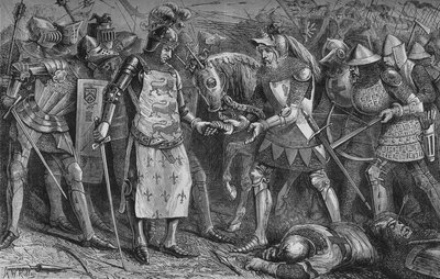 A francia király megadása Poitiers-ben, 1356. szeptember, 1880 alkotó: Unbekannt