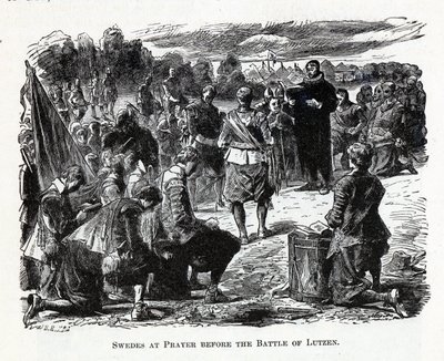 Svédek az imában a lützeni csata előtt, 1882 alkotó: Unbekannt