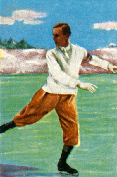 Gillis Grafström svéd műkorcsolyázó, 1928. alkotó: Unbekannt