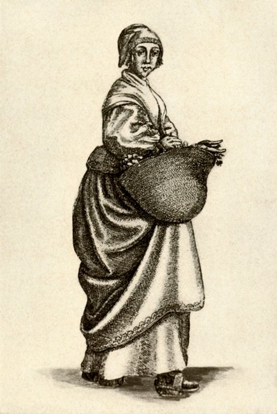 Svéd nő fapapucsban, 1640, 1937. alkotó: Unbekannt