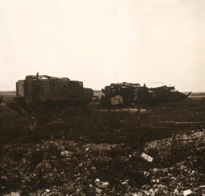 Tanks, Juvincourt, Észak-Franciaország, c1914-c1918 alkotó: Unbekannt