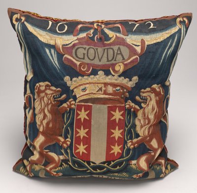 Gobelinnel bevont párna, c. 16751725. alkotó: Unbekannt