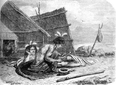 Maori főnök tetoválása, 1880 alkotó: Unbekannt