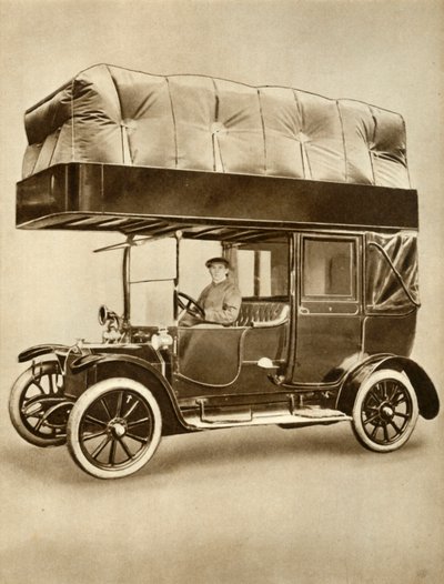 Gázzsákos taxikabin speciálisan felszerelt tetőn, 1914-1918, 1935. alkotó: Unbekannt