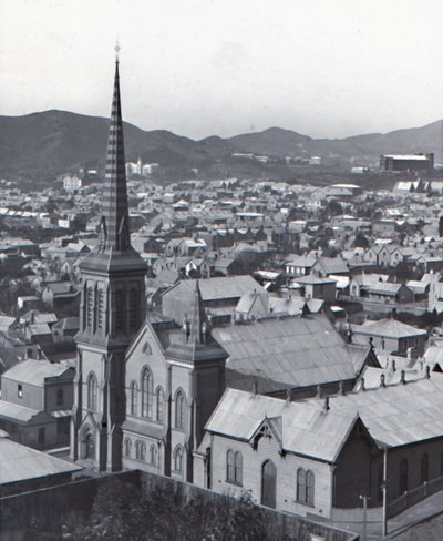 Te Aro, a Wellington állambeli Terrace-ből, 19. század vége – 20. század elején. alkotó: Unbekannt
