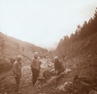 Távírók, Somme, Észak-Franciaország, 1914-c1918 alkotó: Unbekannt