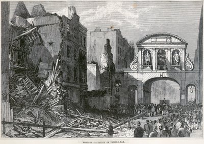 Temple Bar, London, 1877 alkotó: Unbekannt