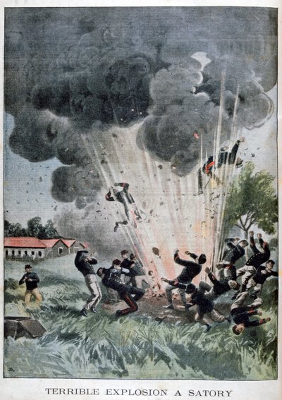 Rettenetes robbanás a franciaországi Satoryban, 1902 alkotó: Unbekannt