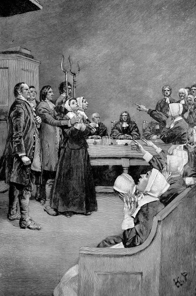Egy boszorkányper, Amerika, 17. század, 1882 alkotó: Unbekannt
