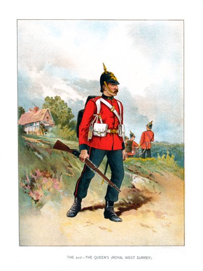 A 2., The Queens Royal West Surrey, 1890 alkotó: Unbekannt