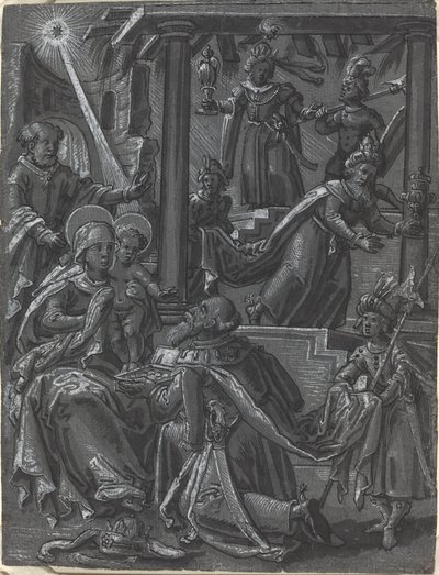 A királyok imádása [recto], c. 1600. alkotó: Unbekannt