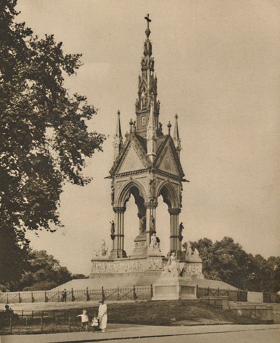 Az Albert Memorial kihívások az éghajlattal és a kritikával, c1935. alkotó: Unbekannt