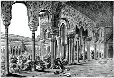 Az Alhambra-palota, Granada, Spanyolország, 1870 alkotó: Unbekannt