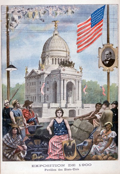 Amerikai pavilon az 1900-as egyetemes kiállításon, Párizs, 1900 alkotó: Unbekannt