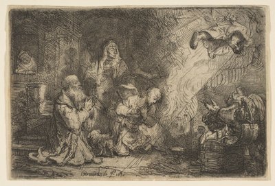 A Tóbiás családból távozó angyal, 1641. alkotó: Unbekannt