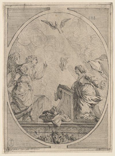 Az Angyali üdvözlet, c. 1730. alkotó: Unbekannt