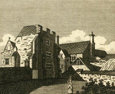 Az érseki palota nagyterme, Canterbury, 1786. alkotó: Unbekannt