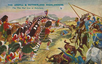 Az Argyll & Sutherland Highlanders. A vékony vörös vonal Balaclavánál, 1854, 1939 alkotó: Unbekannt