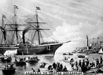 A spanyol csapatok érkezése, 1860-as, 1920-as évek alkotó: Unbekannt