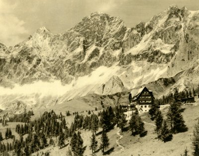 Az Austriahütte és a Dachstein, Stájerország, Ausztria, c1935. alkotó: Unbekannt