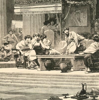 Damoklész lakoma, 1890. alkotó: Unbekannt