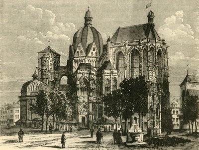 Az aacheni bazilika vagy Aix-La-Chapelle, 1890. alkotó: Unbekannt