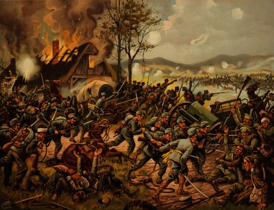 A kraszniki csata 1914. augusztus 23-án kezdődött alkotó: Unbekannt